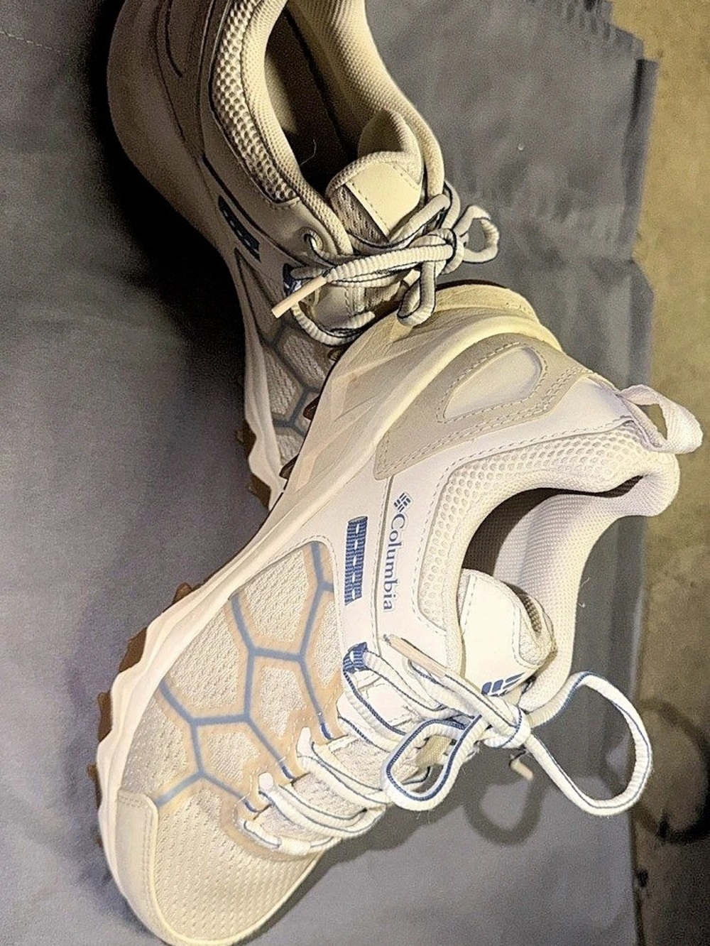 Columbia Transverse Hike Waterproof Hiking Shoes Beige & White US 7